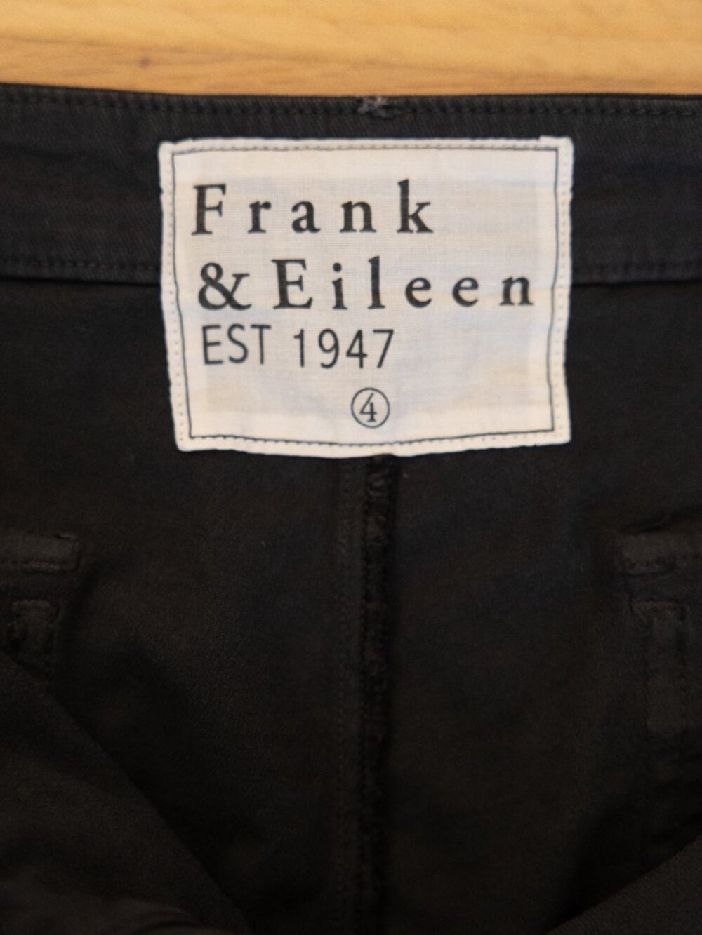 Frank & Eileen Blackrock Italian Peached Twill in Washed Black, size 4 - Picture 7 of 12